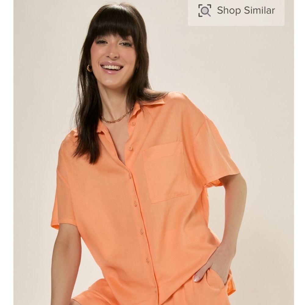 NWT Francesca's linen shirt